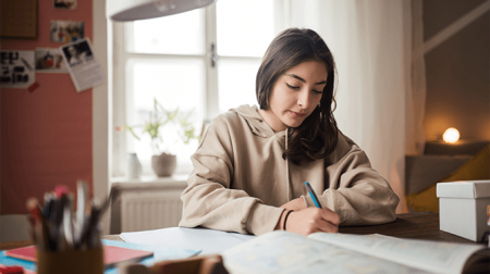 Olivia (17) doet aan microlearning voor eindexamens