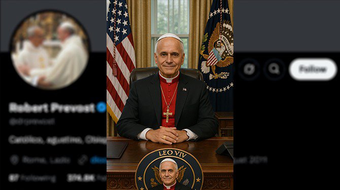 Nieuwe paus plaatst AI-afbeelding van zichzelf als president van de VS cover
