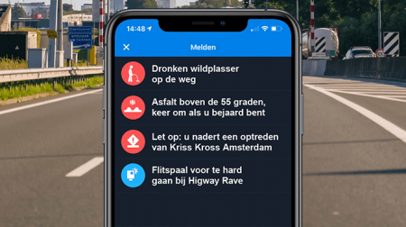 Flitsmeister past meldingen aan voor festivallers op de A10