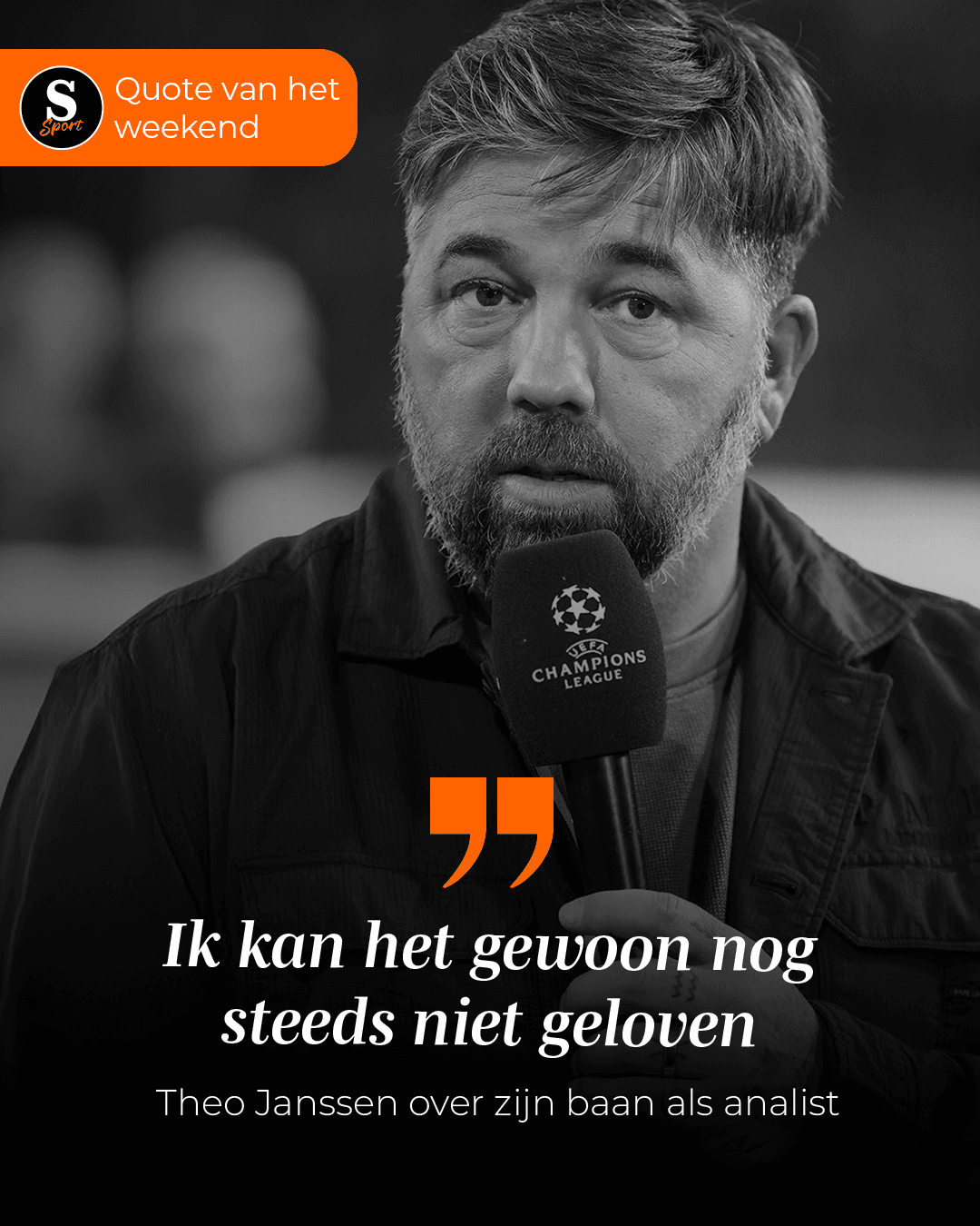 Quote van het weekend: Theo Janssen over zijn baan als analist cover