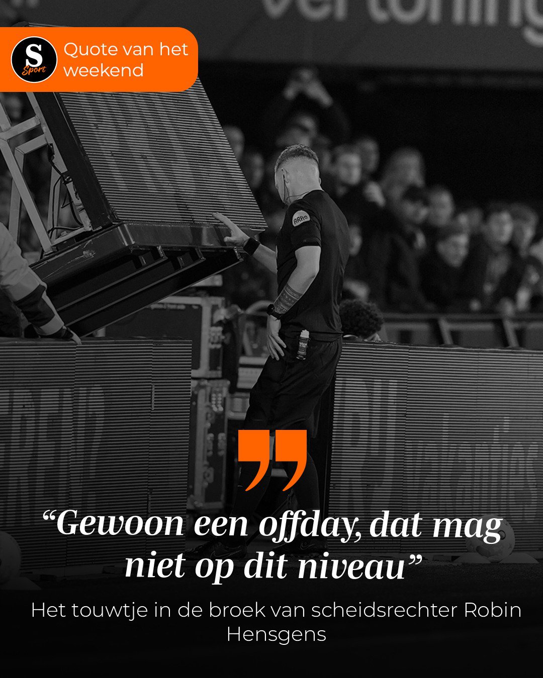 De Speld Sport Quote van het Weekend: Het touwtje in de broek van scheidsrechter Robin Hensgens